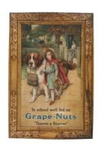 Grape-Nut Cereal Tin Advertisement 1910-20s