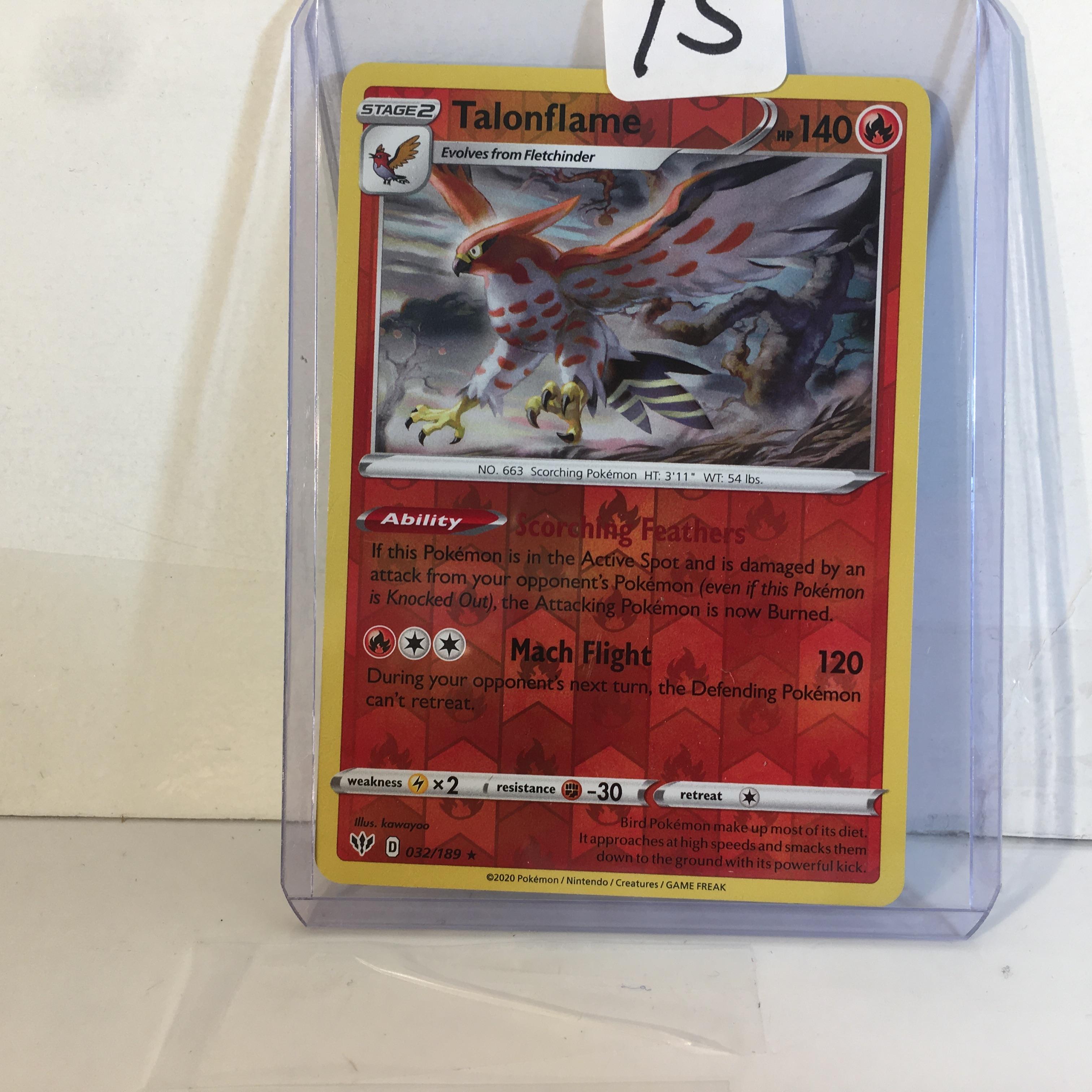 Collector Modern 2020 Pokemon TCG Stage2 Talonflame HP140 Mach Flight Trading Game Card 032/189