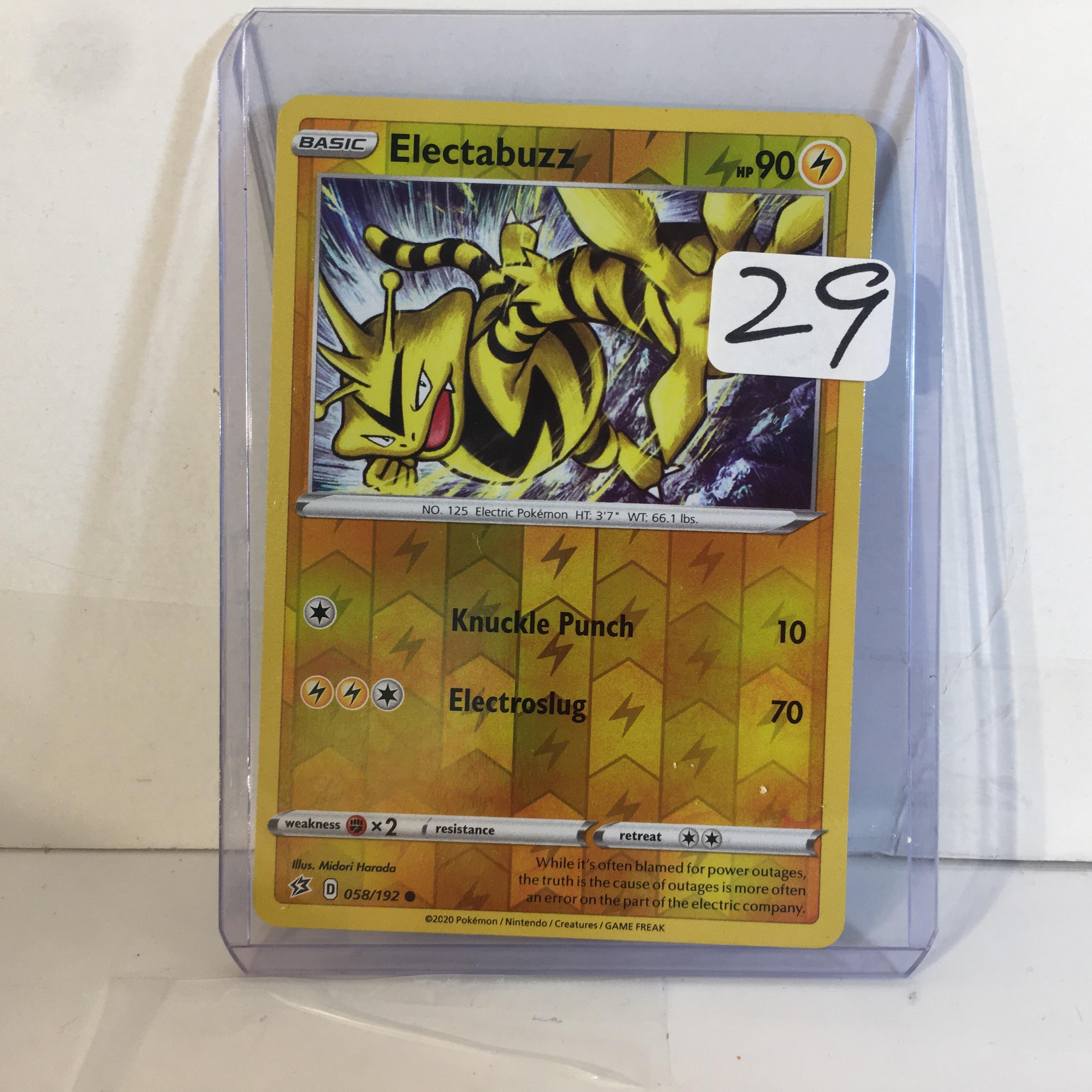 Collector Modern 2020 Pokemon TCG Basic Electabuzz HP90 Electroslug Trading Game Card 058/192