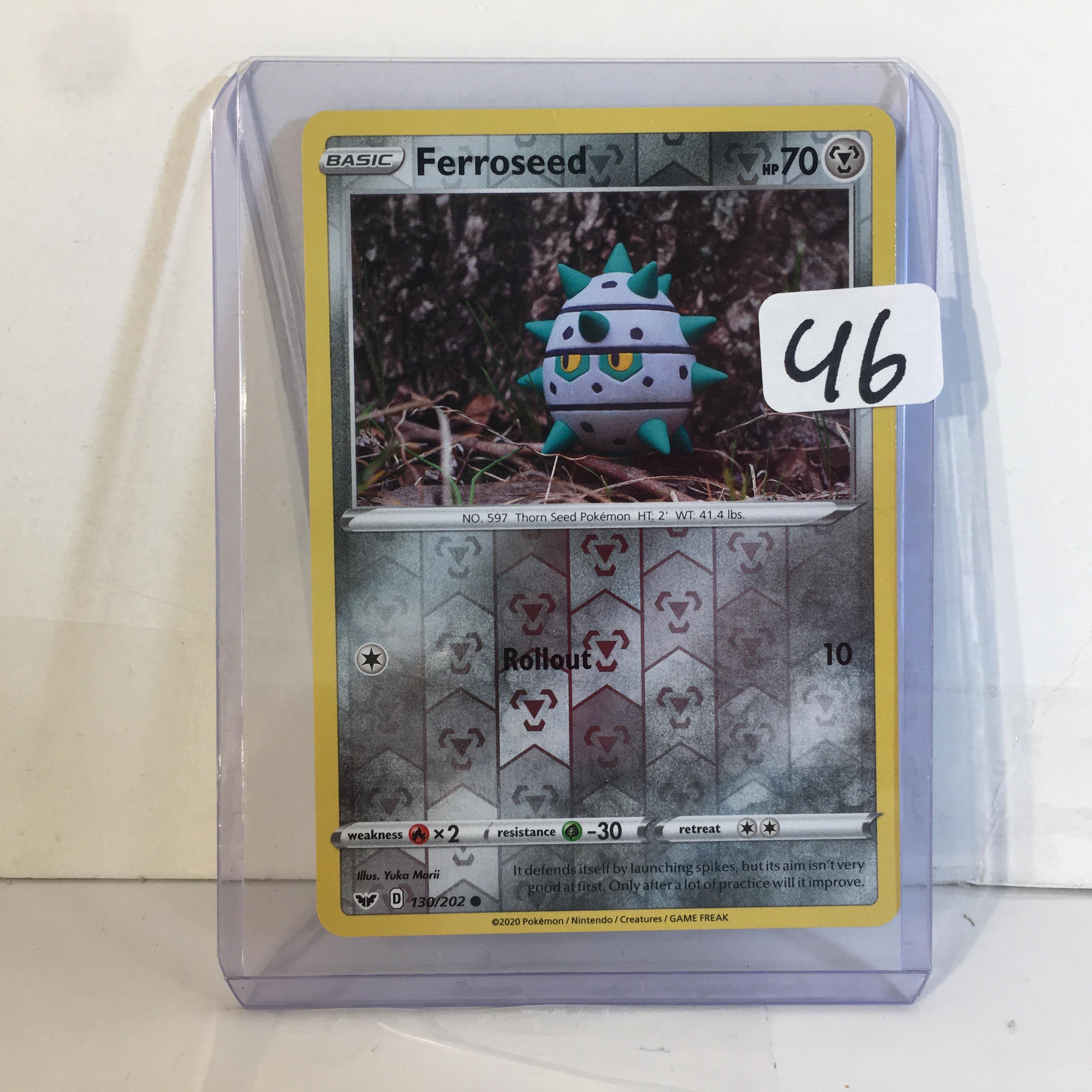 Collector Modern 2020 Pokemon TCG Basic Ferroseed HP70 Rollout Trading Game Card 130/202
