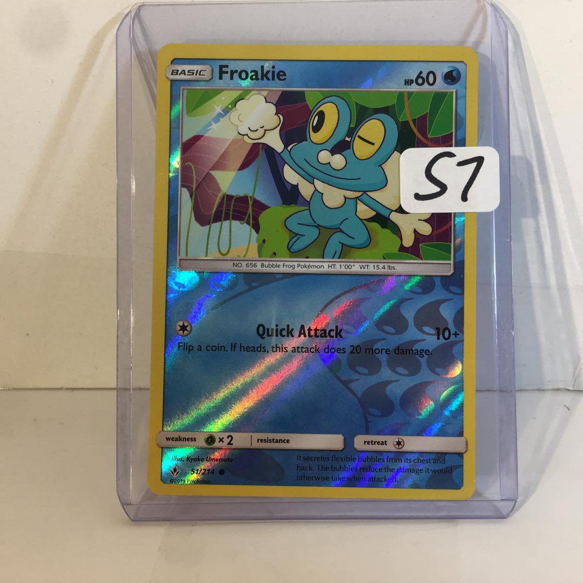 Collector Modern 2019 Pokemon TCG Basic Froakie HP60 Quick Attack Trading Game Card 51/214