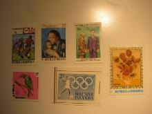 6 Maldives Unused  Stamp(s)