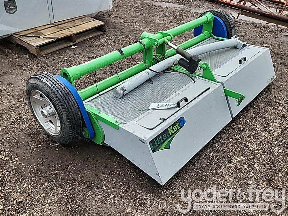 72" Litter Kat Synthetic Turf Sweeper c/w Two 12 Volt Vibrating Basket