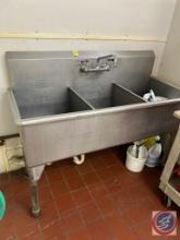 3 compartment sink 48 x 56 1/2 x 25