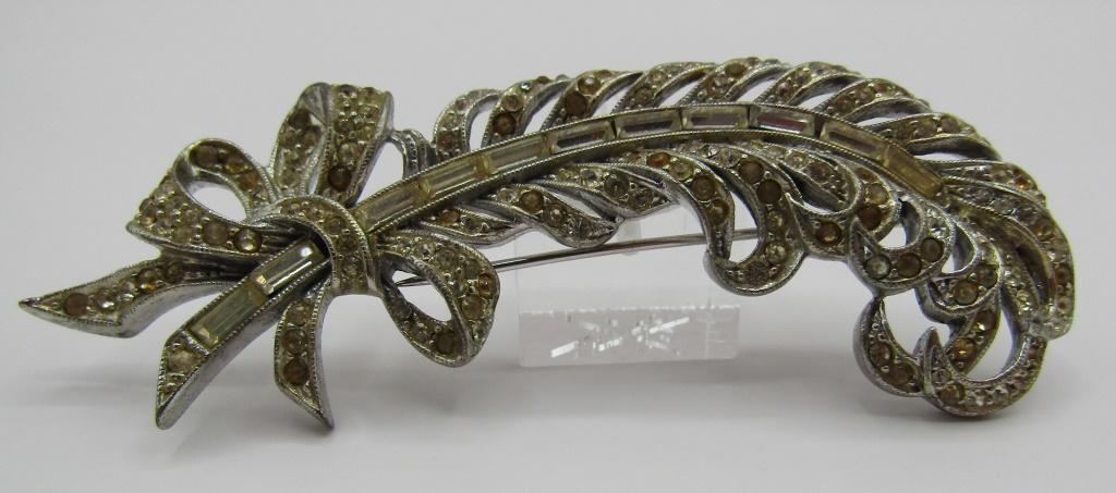 HOUSE OF SCHAEFER PASTE STERLING SILVER PIN BROOCH