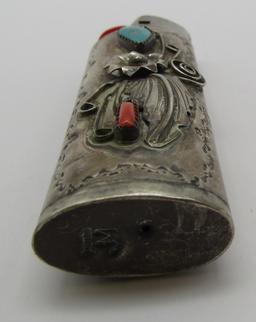 MARTIN TURQUOISE CORAL LIGHTER STERLING SILVER