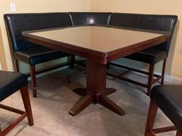 Table with Corner Bench Seating and 2 Chairs
