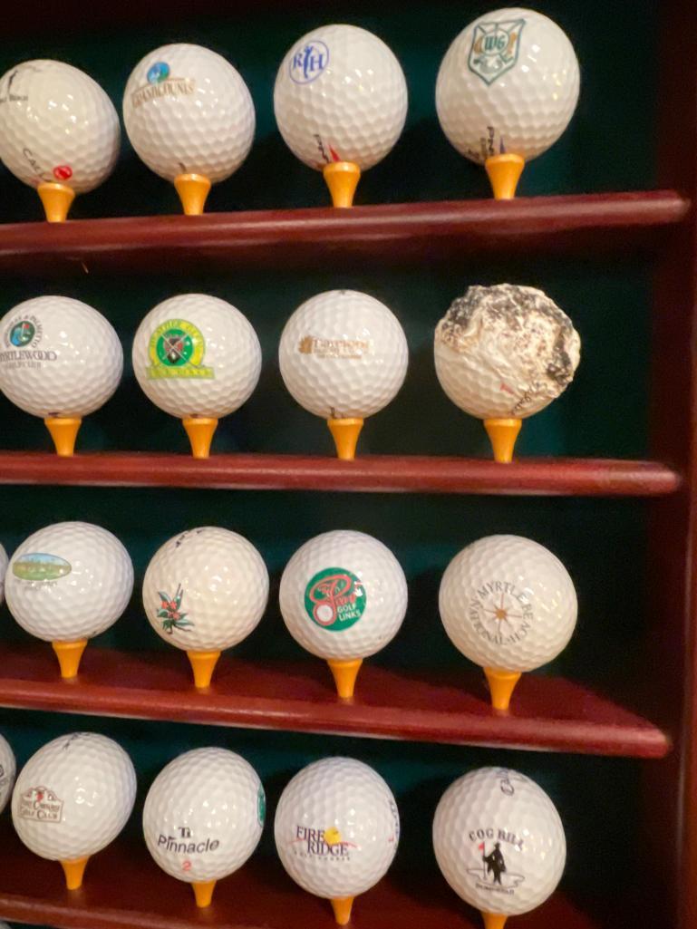 Wall Mounted Golf Ball Display Case