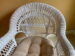 Wicker Chair with Padded Seat