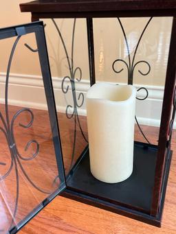 Contemporary Metal Lantern / Candle Holder