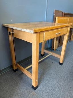 Vintage Wooden Drafting Table