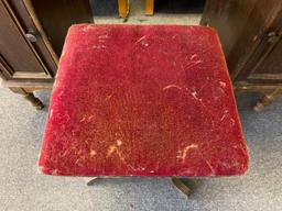 Vintage Upholstered Piano Stool