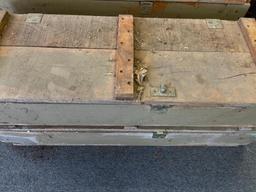 Group of 2 Wooden Military Ammunition Crates