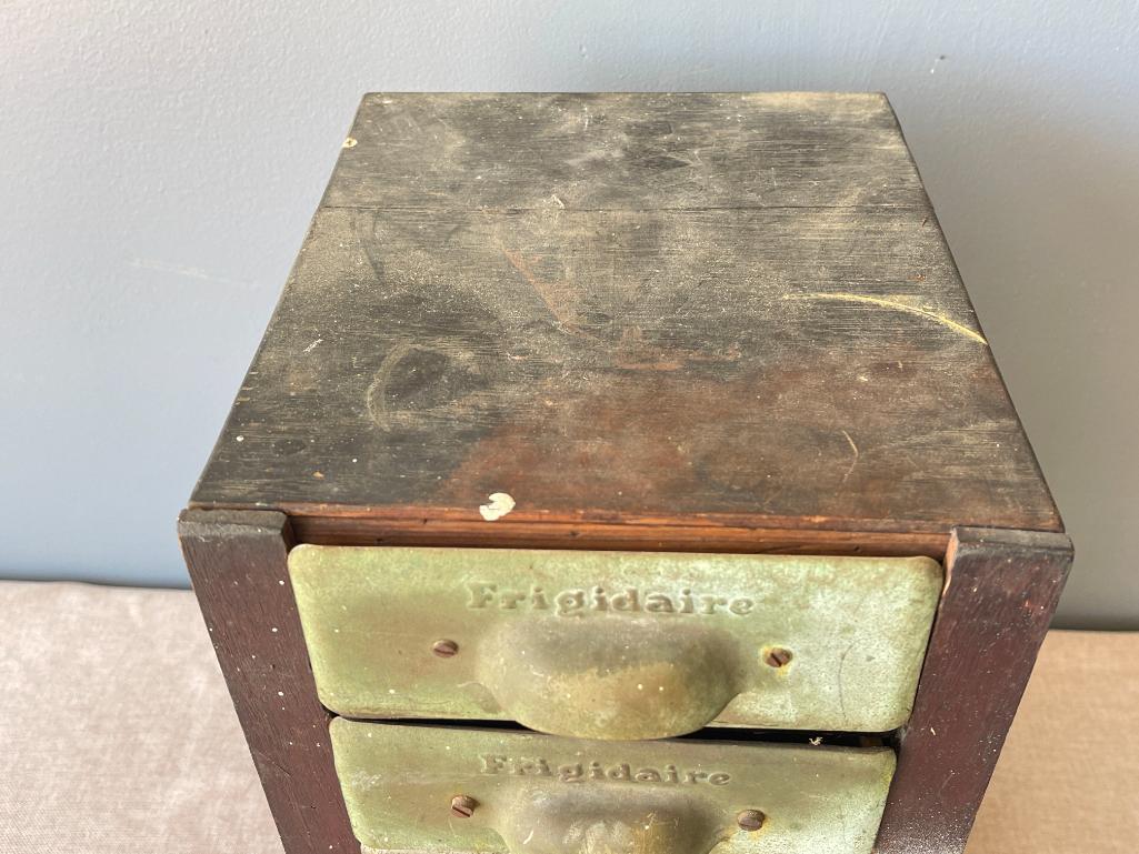 Vintage 6 Drawer Frigidaire Wooden Box