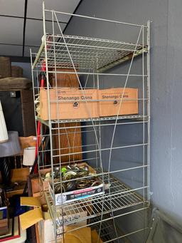 Metal Rack w/Four Shelves (Contents Not Included)