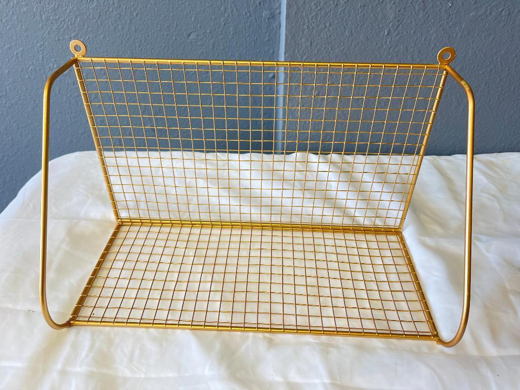Group of Misc Wire Baskets, Trays and More