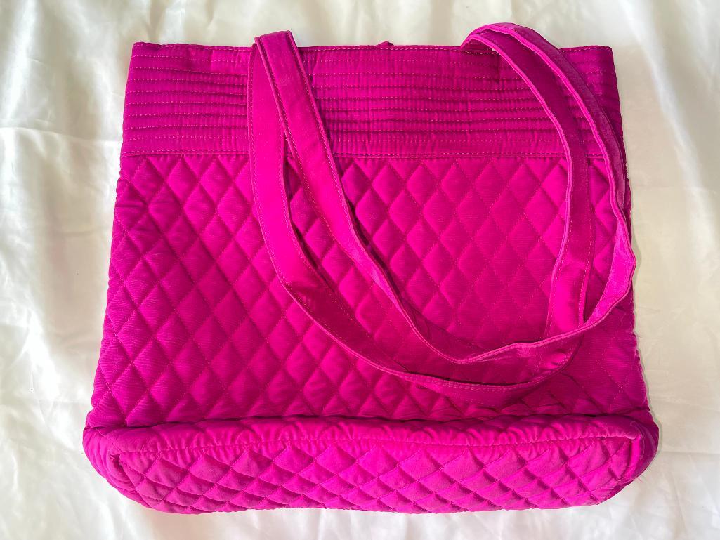Ladies Fushia Pink Vera Bradley Tote Bag