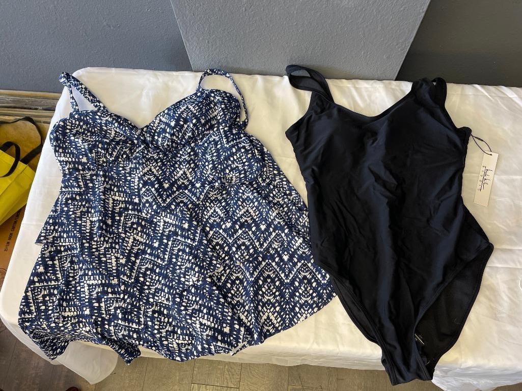 Two Ladies One Piece Bathing Suits Size 16/L