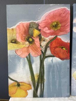 Two Floral Canvas Prints