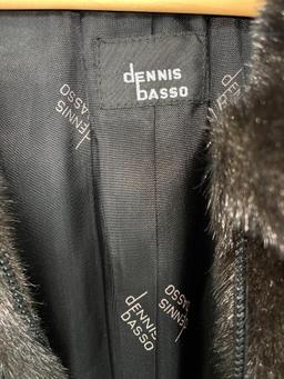 Ladies Faux Fur Coat by Dennis Basso Size L