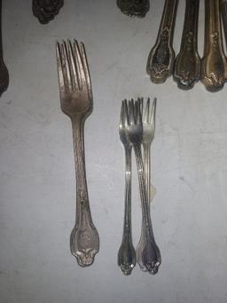 Misc King Cole Silverplate Flatware and Serving Fork and Spoons