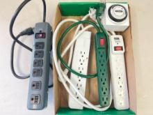 Group of Power Strips and Timer