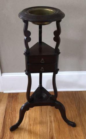 Antique Mahogany Plant Stand, 10 1/2’’ in