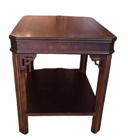 Chinese- Chippendale Style End Table w/Shelf 20" x 27" x 22"