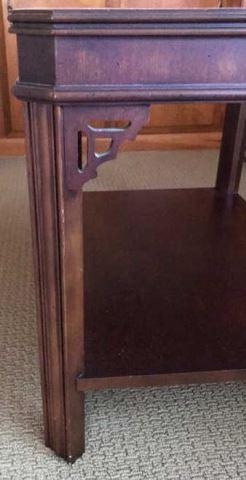 Chinese- Chippendale Style End Table w/Shelf 20" x 27" x 22"