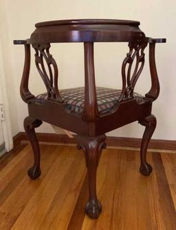 Mahogany Chippendale-Style Corner Char with