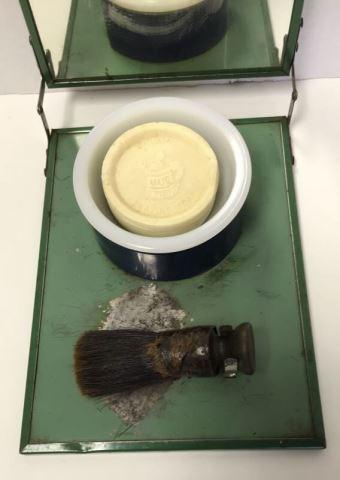 Vintage Men’s Travel Shaving Kit And Shaving Mug