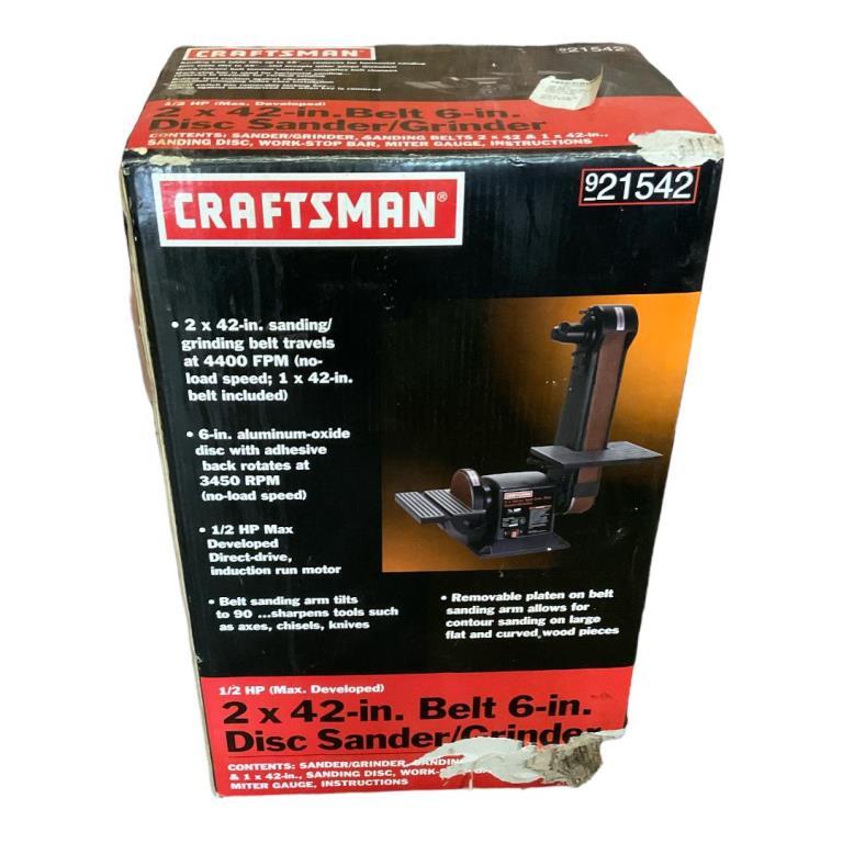 Craftsman Belt Sander - 1/2 HP 2x42” Belt, 6”