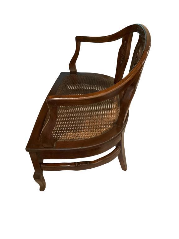 Chair with Cane Seat & Upholstered Cushion