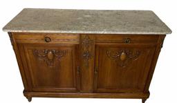 Marble Top Two Door Two Drawer Stand--