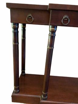 One-Drawer Hall Table with Brass Hardware--Fine