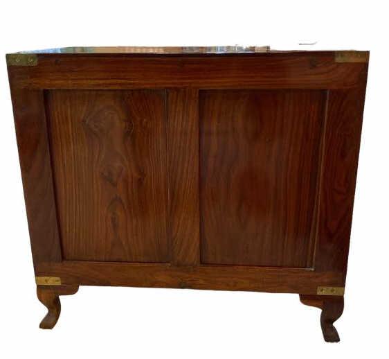 Asian Chest with Brass Trim, Two Short Drawers