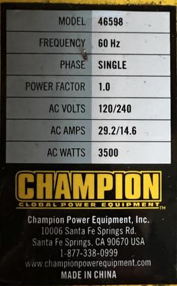Champion Global Power Equipment Generator Model