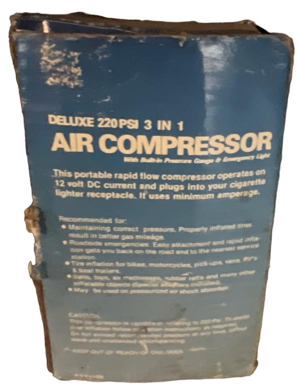Deluxe 220 PSI 3 in 1 Air Compressor