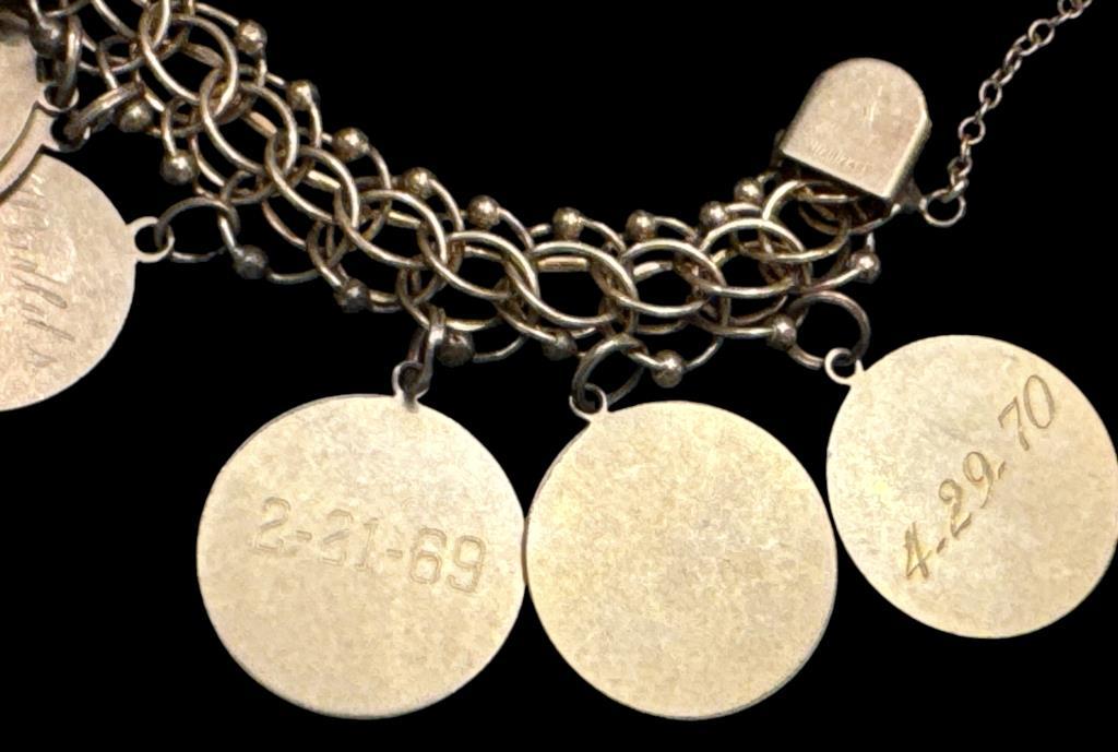 12 Kt Gold Filled Charm Bracelet with (14) Yellow