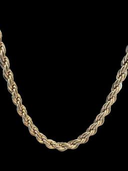 Sterling Silver Necklace, 17 1/2" Marked "925"--35