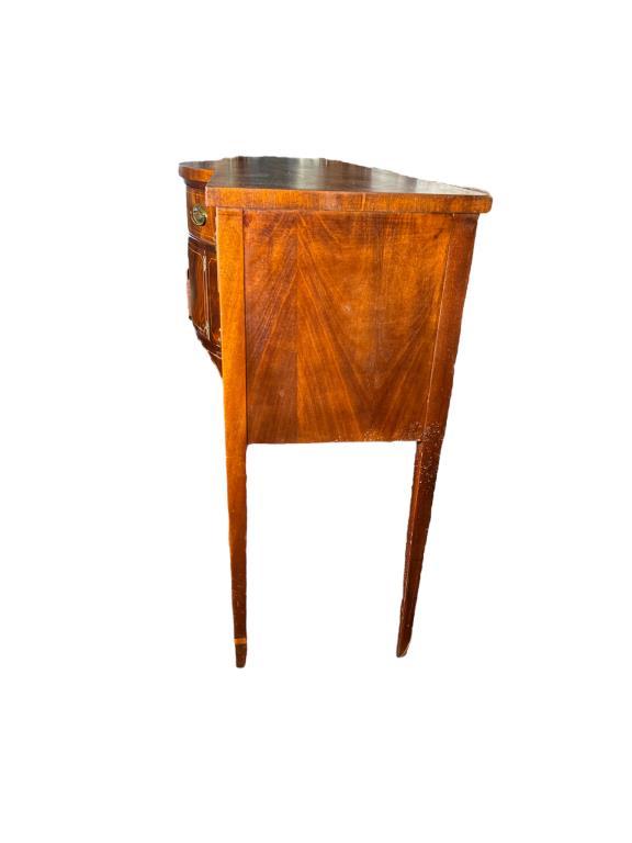Federal Style Mahogany Bow Front Buffet with