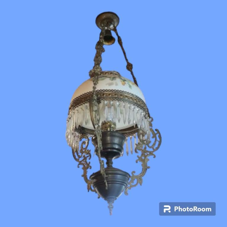 Victorian Hanging Gas Light Converted to