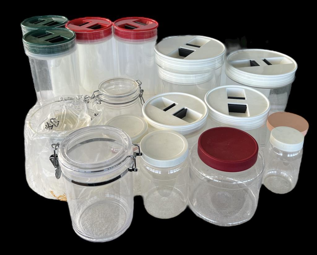 Assorted Plastic Containers with Lids