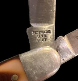 (2) Vintage Schrade Old Timer Pocket Knives
