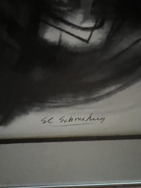 Framed, Matted, and Signed Sheldon C. Schoneberg