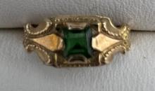 10K Yellow Gold and Emerald Baby Ring