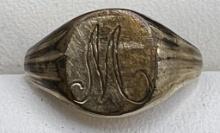 Vintage Gold Filled Baby Ring Engraved “M?�, B