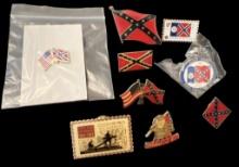 Assorted Confederate and Civil War Pins