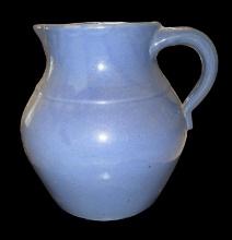 Blue Glazed Stoneware Pitcher—Some Damage
