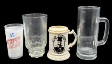 Assorted Vintage Beer Glasses, Including S